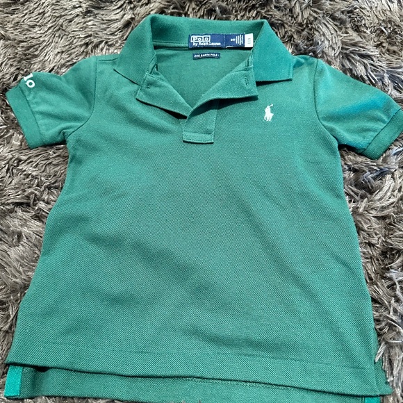 Polo Ralph Lauren The Earth Polo Shirt Recycled Mesh Green - Size 3T - EUC - Picture 1 of 2